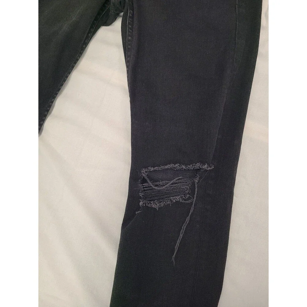 rag & bone New York Fit 1 Extra Slim Black Holes Distressed Jeans Men's Size 30